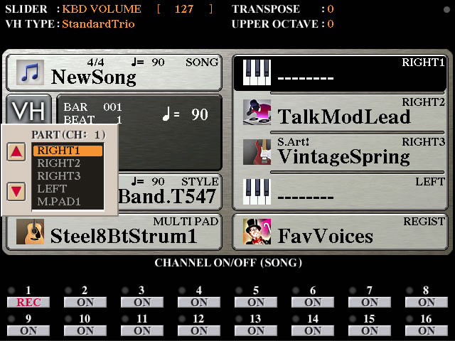 Recording CH1 on Tyros5